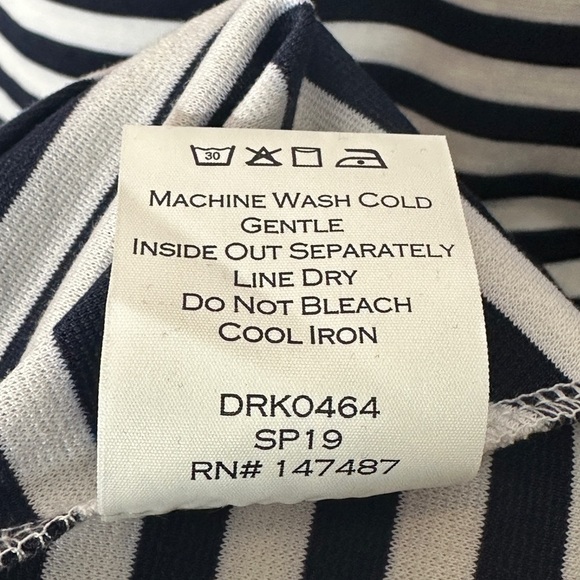 Draper James Stripe Ponte A Line Dress in Nassau Navy Size XL - Picture 7 of 9